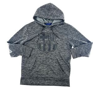 FC Barcelona Hoodie Sweatshirt Men’s Size Small Heather Gray Soccer Futbol